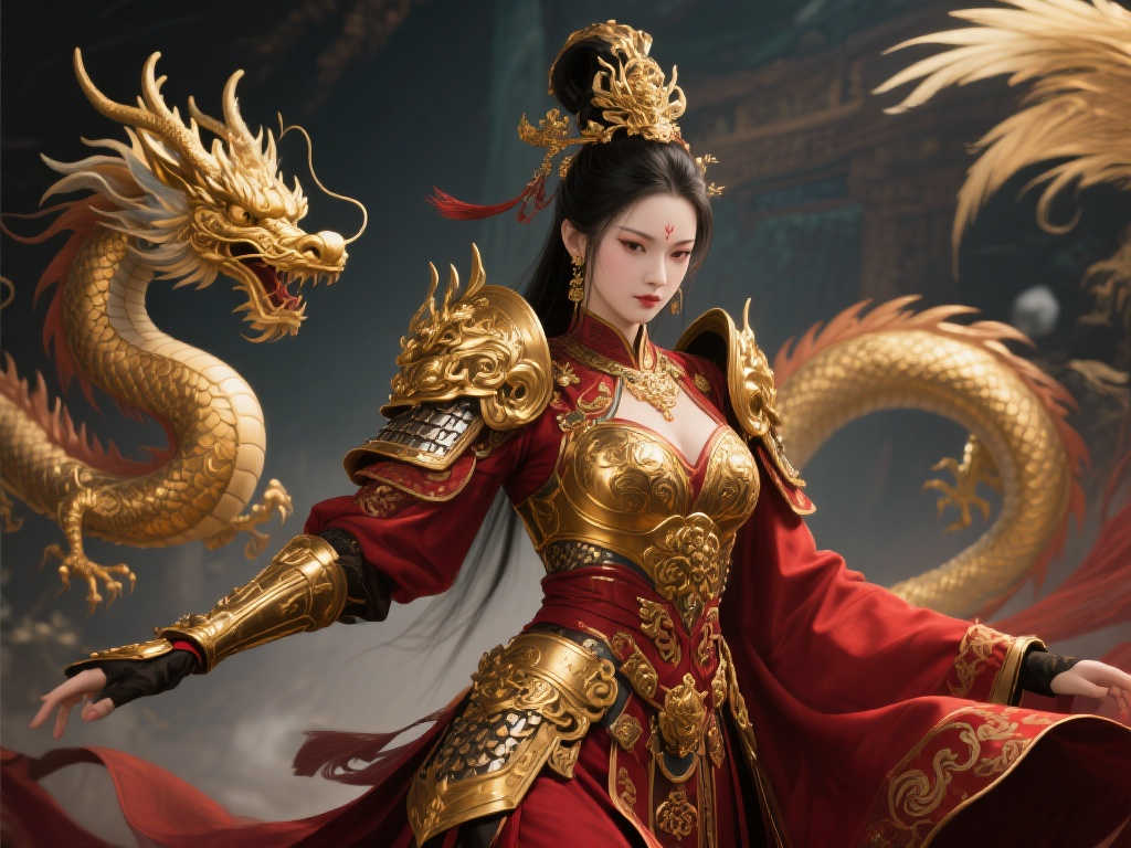 《明末:渊虚之羽》官推曝光全新金甲小龙女套装:美艳与帅气并存! 《明末:渊虚之羽》官推曝光全新金甲小龙女套装:美艳与帅气并存!